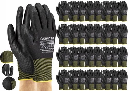 rękawice robocze czarne j-timipoli_bb9-l - 120 par na Arena.pl