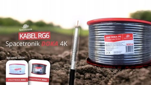 Kabel RG6 Spacetronik DOKA PE 4K Trishield 100m na Arena.pl
