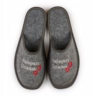 Kapcie Najlepszy Dziadek Filc Ciepłe Dzień Dziadka