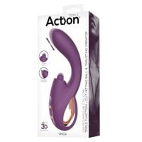 silikonowy wibrator dla kobiet. silna stymulacja łechtaczki i pochwy.