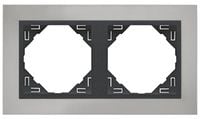 Efapel metallo ramka 2-krotna chrom grafit 90920 krs
