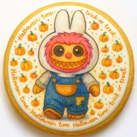 CIASTKO LUKROWANE HALLOWEEN NO.14 ROZ.M KOŁO RĘCZNIE ROBIONE