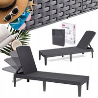 LEŻAK OGRODOWY REGULOWANY SKŁADANY KETER JAIPUR GRAFIT