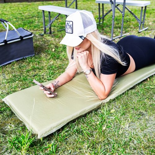 MATA SAMOPOMPUJĄCA KARIMATA TURYSTYCZNA POKROWIEC 180 cm DMUCHANA GRUBA na Arena.pl