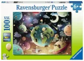 Puzzle 100 elementów XXL. Kosmiczny plac zabaw