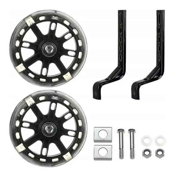 Kółka boczne do roweru LED czarne zdjęcie 7