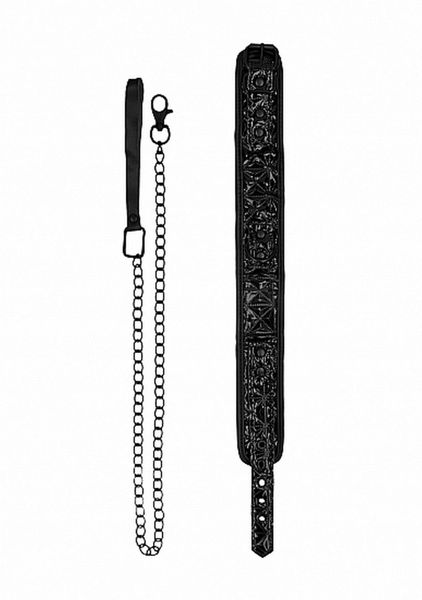 Luxury Collar with Leash - Black zdjęcie 5