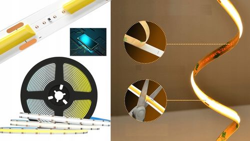 Taśma LED COB Neon 24V 5m 9W/m 480 diod 45W 4000K Neutralna Mocna na Arena.pl