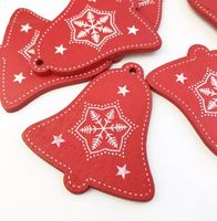 DREWNIANE ZAWIESZKI BOMBKI NA CHOINKĘ święta 5szt.