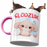 Kubek Różowy Z Myszą Myszką Słodki Na Prezent Z Nadrukiem Ze Zdjęciem