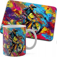 ZESTAW KUBEK + PODKŁADKA DRUK - ROWER BMX MTB SPORT