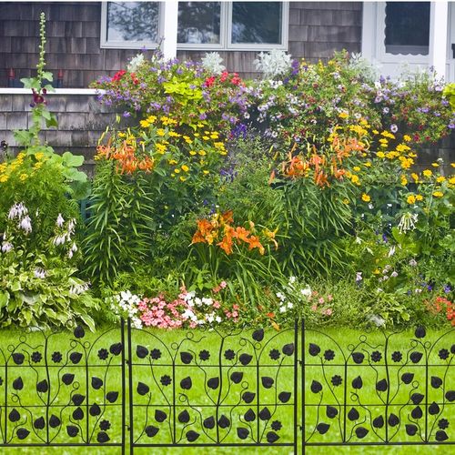 5 Paneli Wytrzymałe Metalowe Płotek Ogrodowy 67cm na Arena.pl