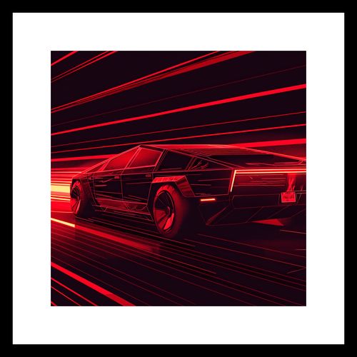 Plakat 30x30cm Prędkość w Czerwonym Neonie na Arena.pl
