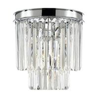 Kinkiet LAMPA ścienna CGHERECHROM COPEL glamour OPRAWA szklana kryształki crystals przezroczysty chrom