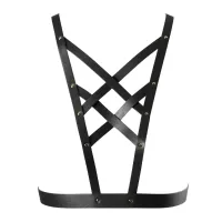 bijoux indiscrets maze net cleavage harness black - regulowana uprząż
