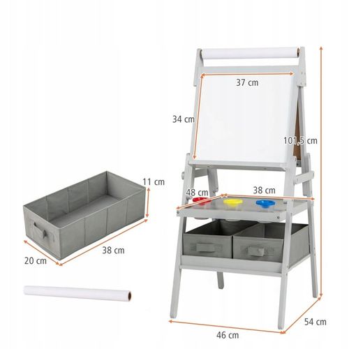 Tablica dla dzieci 3 w 1 Dwustronna tablica z rolką papieru na Arena.pl