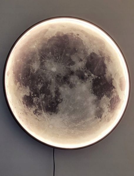 Plafon Lampa Led Księżyc 40 cm - Moon 3D - pilot zdjęcie 4
