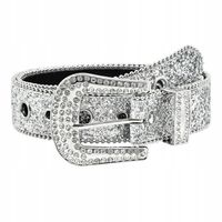 Pasek Y2K z diamencikami kryształki vintage