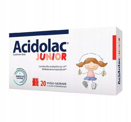ACIDOLAC JUNIOR MISIO-TABLETKI (SMAK TRUSKAWKOWY) na Arena.pl
