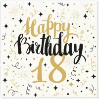 serwetki premium birthday "18" 40cmx40cm 50szt