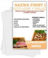 Ulotki A4 reklamowe firmowe 5000 sztuk wiele wzorów RESTAURACJA BAR