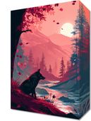 Obraz 20x30cm Wilk Przy Brzegu Lasu