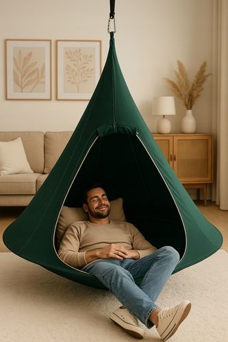 KOKON WISZĄCY NAMIOT HAMAK HUŚTAWKA GNIAZDO DO OGRODU POKOJU 150x140 INNY na Arena.pl