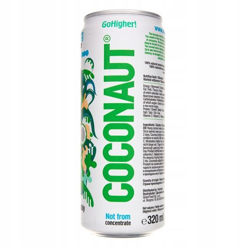 Woda Kokosowa Niegazowana Coconaut Puszka 320 ml W ZESTAWIE TANIEJ 10x szt na Arena.pl