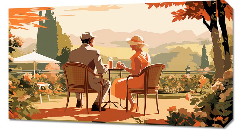Obraz 70x40cm Retro Randka zdjęcie 1