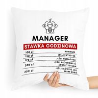 Poduszka Dla Menagera Menadżera Na Prezent Z Nadrukiem Ze Zdjęciem