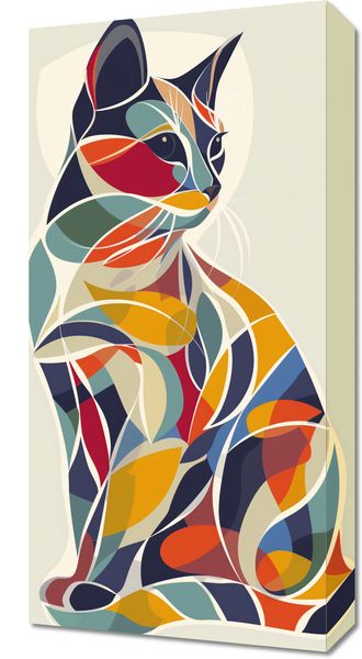 Obraz 30x60cm Kalejdoskopowy Kot zdjęcie 1