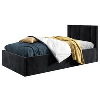 Łóżko młodzieżowe Tapczan 100x200 Basic Prato Czarny + POJEMNIK