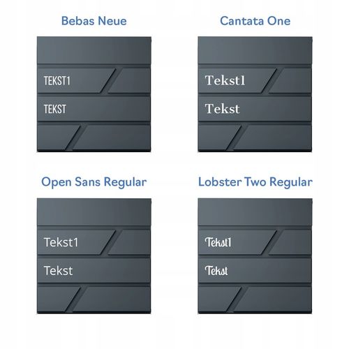 DUŻA SKRZYNKA NA LISTY Z ADRESEM NUMEREM DOMU |4 CZCIONKI| ANTRACYT na Arena.pl