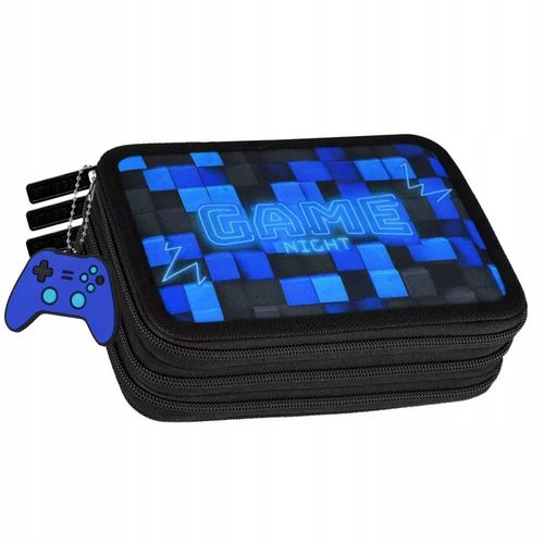PIÓRNIK SZKOLNY TRZYKOMOROWY Z WYPOSAŻENIEM DLA CHŁOPCA PIXEL PAD GAME na Arena.pl