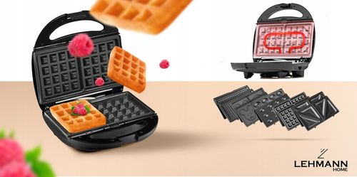 OPIEKACZ GOFROWNICA DO KANAPEK GRILL TORTILA TOST 5W1 OPIEKACZ MOC na Arena.pl