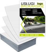 Ulotki A4 reklamowe firmowe USŁUGI BRUKARSKIE GOTOWY PROJEKT GRATIS 1000szt