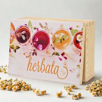 Herbaciarka / skrzyneczka na herbatę / 6 / kwiaty