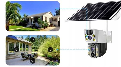 ZEWNĘTRZNA KAMERA SOLARNA TYP-C DWA OBIEKTYWY 8MPx NA KARTE SIM 4G LTE ZOOM na Arena.pl