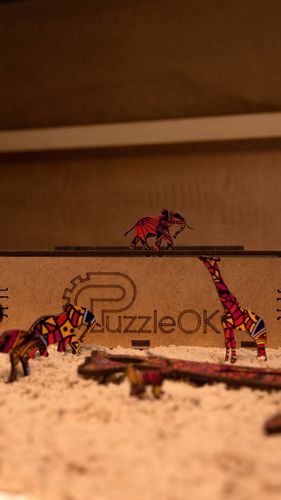 Puzzle Drewniane Układanka Lew Mały Tygrys Simba  Puza4-01752 na Arena.pl