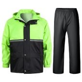 Kombinezon Przeciwdeszczowy Unisex Komplet Kurtka Spodnie Czarny M 2 Części