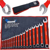 g KLUCZE PŁASKIE OCZKOWE 6-36 ZESTAW Komplet Kluczy Płaskich z GUMĄ 17EL