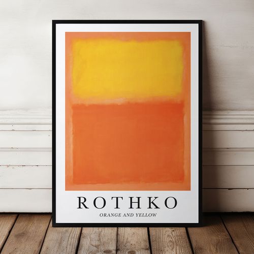 Plakat obraz Rothko orange and yellow 50x70 cm w czarnej ramie na Arena.pl