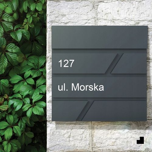 DUŻA SKRZYNKA NA LISTY Z ADRESEM NUMEREM DOMU |4 CZCIONKI| ANTRACYT na Arena.pl