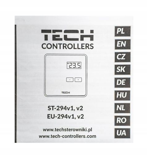 STEROWNIK REGULATOR TERMOSTAT POKOJOWY PRZEWODOWY TECH ST-294 v1 BIAŁY na Arena.pl