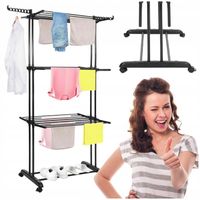 PIONOWA SUSZARKA NA PRANIE STOJĄCA ROZKŁADANA UBRANIA BIELIZNĘ DUŻA