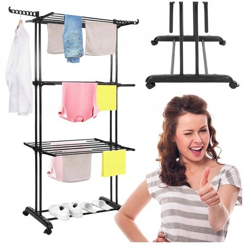 PIONOWA SUSZARKA NA PRANIE STOJĄCA ROZKŁADANA UBRANIA BIELIZNĘ DUŻA na Arena.pl