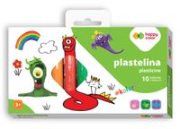 plastelina szkolna okrągła 10 kolorów happy color