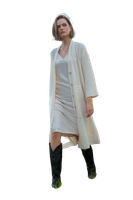 ZAPINANY NA GUZIKI KARDIGAN Z KIESZENIAMI 40/42 BEŻOWY