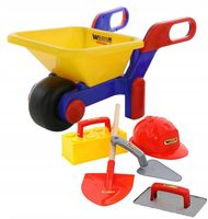 Mocna taczka XXL do piasku 64 cm + akcesoria 5 el