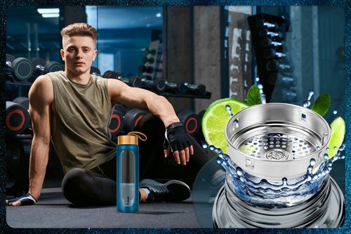 BUTELKA SZKLANA NA WODĘ NAPOJE ZE SŁOMKĄ SITKIEM SZCZELNA DUŻA BIDON 1,2L na Arena.pl